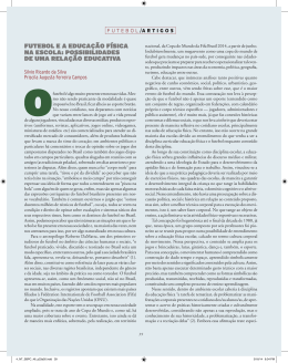 Futebol e a educa&ccedil;&atilde;o F&iacute;sica na escola