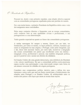 Procurei ter, desde o meu primeiro mandato, uma rela&ccedil;&atilde;o afectiva
