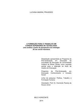 1 LUCIANA AMARAL PRAXEDES A FORMAÇÃO PARA O
