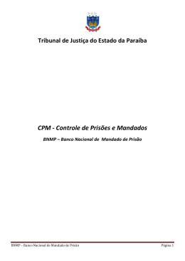 Manual do Sistema - Tribunal de Justiça da Paraíba