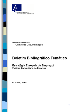 Boletim Bibliográfico Temático nº1/2005