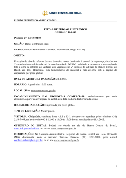 EDITAL DE PREG&Atilde;O ELETR&Ocirc;NICO