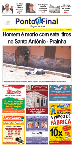 Homem &eacute; morto com sete tiros no Santo Ant&ocirc;nio