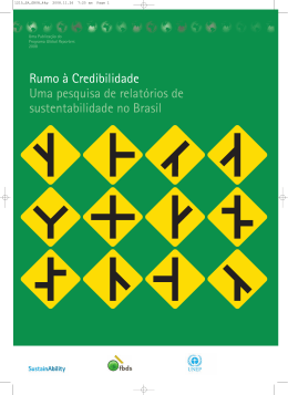 Rumo &agrave; Credibilidade Uma pesquisa de relat&oacute;rios de