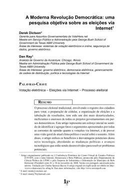 A Moderna Revolu&ccedil;&atilde;o Democr&aacute;tica: uma pesquisa