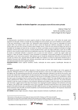 Evas&atilde;o no Ensino Superior: uma pesquisa numa IES