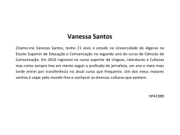 Vanessa Santos - Universidade do Algarve