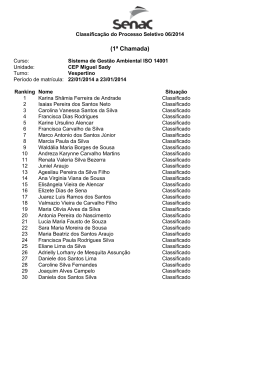 (1&ordf; Chamada)