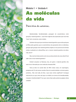 As mol&eacute;culas da vida