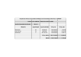 VALOR ATUALIZADO DO DÓLAR: R$ 3,15 PRODUTO