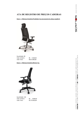 ATA DE REGISTRO DE PRE&Ccedil;OS CADEIRAS