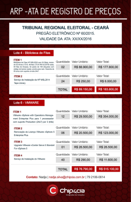 ARP &mdash;ATA DE REGISTRO DE PRE&Ccedil;OS