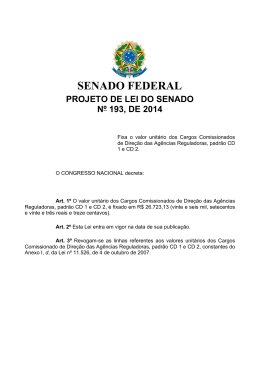 PROJETO DE LEI DO SENADO Nº 193, DE 2014