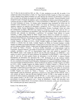 Abertura de Propostas