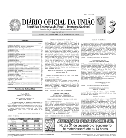 Sum&aacute;rio Presid&ecirc;ncia da Rep&uacute;blica - Secretaria