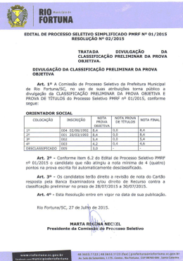 RESOLUÇÃO 02-2015 pdf - Município de Rio Fortuna