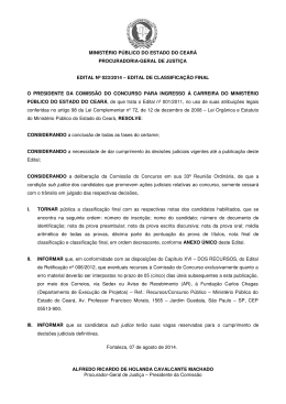 Edital nº 023/2014 - Ministério Público do Estado do Ceará
