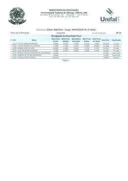 Resultado Final - Unifal-MG