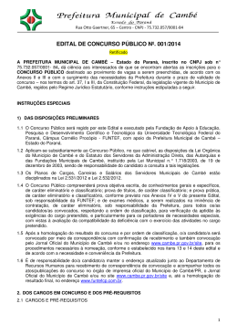 edital de concurso p&uacute;blico n&ordm;. 001/2014