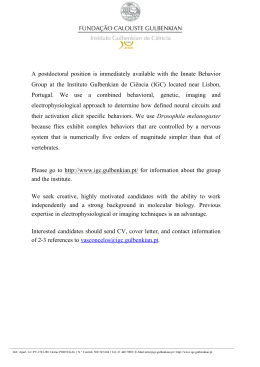 A postdoctoral position is immediately available with the Innate