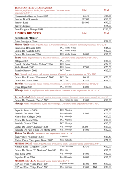 VINHOS BRANCOS - Bairro Alto Hotel