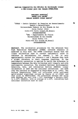 An&aacute;lise comparativa dos m&eacute;todos de calibra&ccedil;&atilde;o linear e