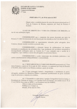Portaria n. 02/2015 - Tribunal de Justiça de Santa Catarina