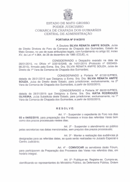 ESTADO DE MATO GROSSO PODER JUDICIÁRIO