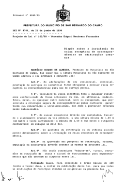 PREFEITURA DO MUNICÍPIO DE SÃO BERNARDO DO CAMPO