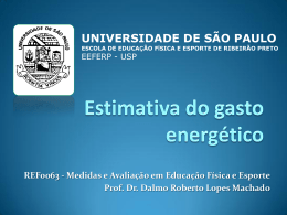 Gasto energético - Universidade de São Paulo