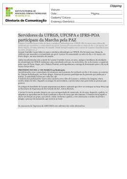 Servidores da UFRGS, UFCSPA e IFRS