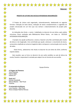 Maternal I PROJETO DE LEITURA DAS ESCOLAS