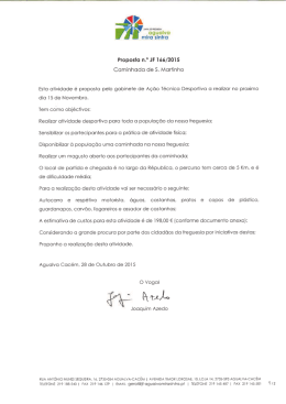 Proposta 166 2015 &ndash; Caminhada de S. Martinho