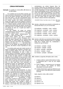 Prova 1 - Língua Portuguesa