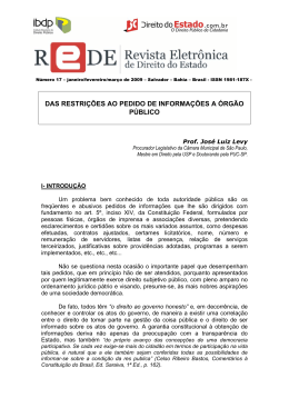 algumas considera&ccedil;&otilde;es acerca das licita&ccedil;&otilde;es em mat&eacute;ria de