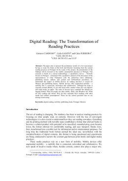 Digital Reading: The Transformation of Reading Practices