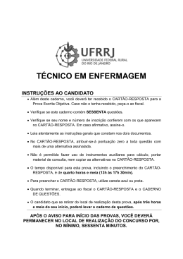 PROVA - T&eacute;cnico em Enfermagem