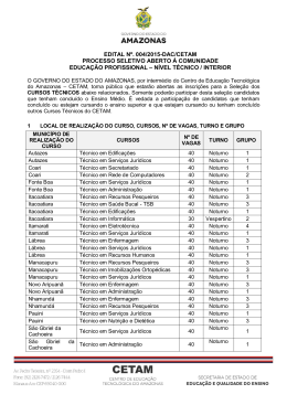 Edital Curso T&eacute;cnico Interior