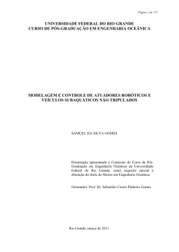 GOMES, S. S., Modelagem e controle de atuadores rob&oacute;ticos e