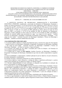 Edital - Inmetro