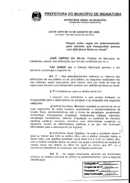Lei N&deg; 4970 de 14/08/2006 - C&acirc;mara Municipal de Indaiatuba