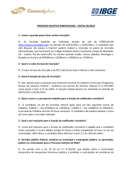 processo seletivo simplificado – edital 05/2010