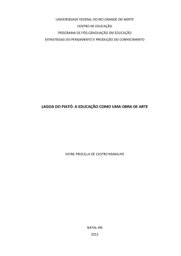 lagoa do piat&oacute;: a educa&ccedil;&atilde;o como uma obra de arte