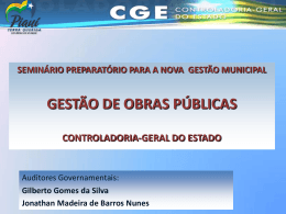 GEST&Atilde;O DE OBRAS P&Uacute;BLICAS