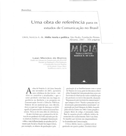 Uma obra de referencia para os estudos de Comunicação no Brasil