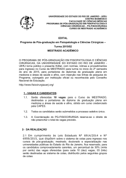 EDITAL Programa de P&oacute;s-gradua&ccedil;&atilde;o em Fisiopatologia e Ci&ecirc;ncias