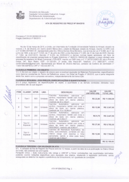 Ata nº 004 SRP nº 08/2015 - Universidade Federal do Amapá