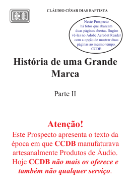 Historia de uma Grande Marca - Parte II