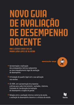 NOVO GUIA DE AVALIA&Ccedil;&Atilde;O DE DESEMPENHO DOCENTE