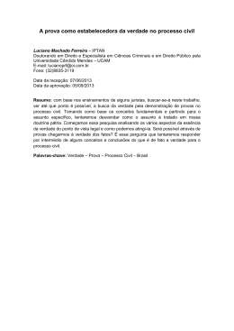 A prova como estabelecedora da verdade no processo civil